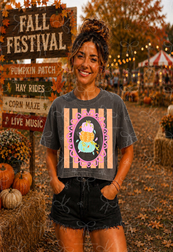 Trip Pumpkin Striped Frame