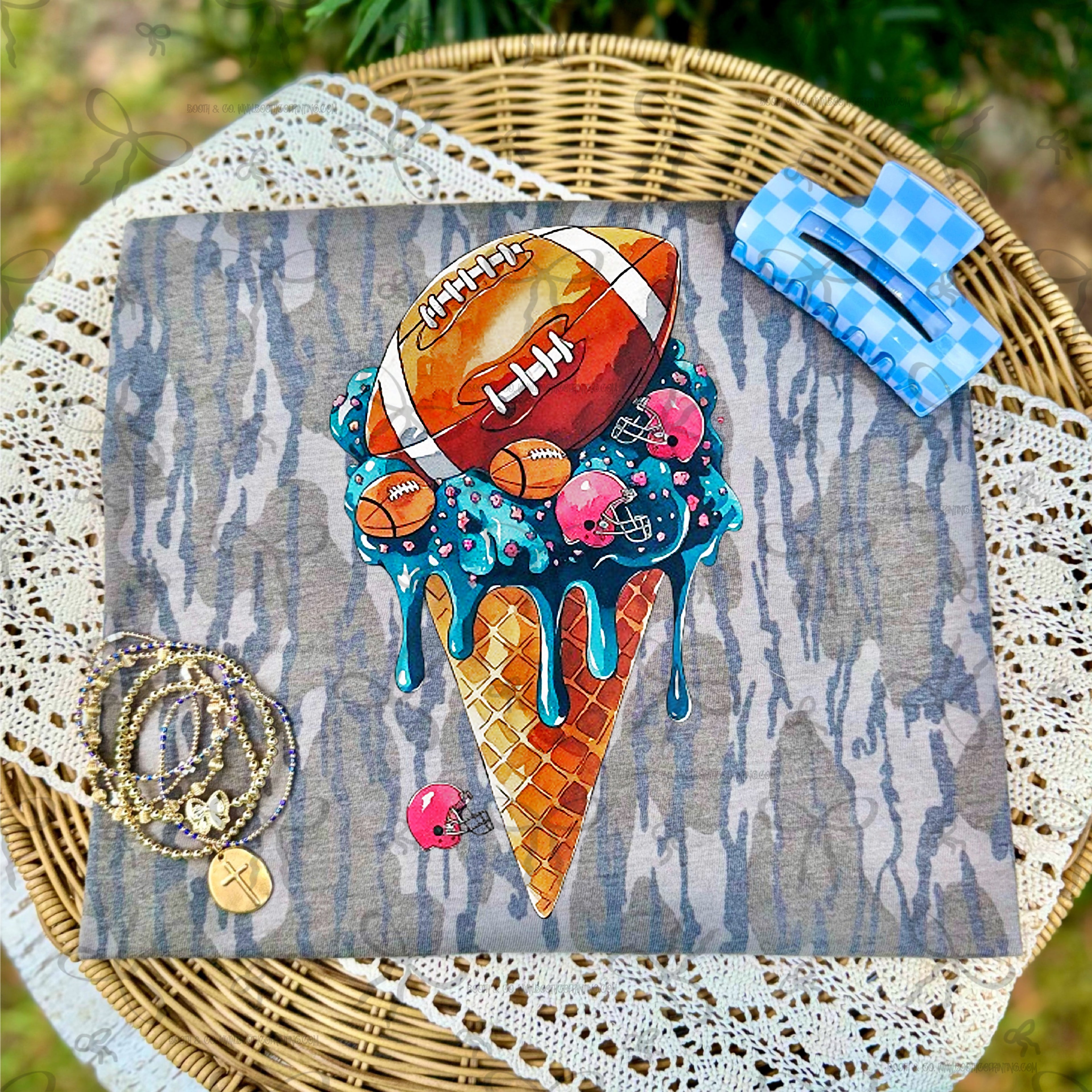 Football Ice Cream Cone