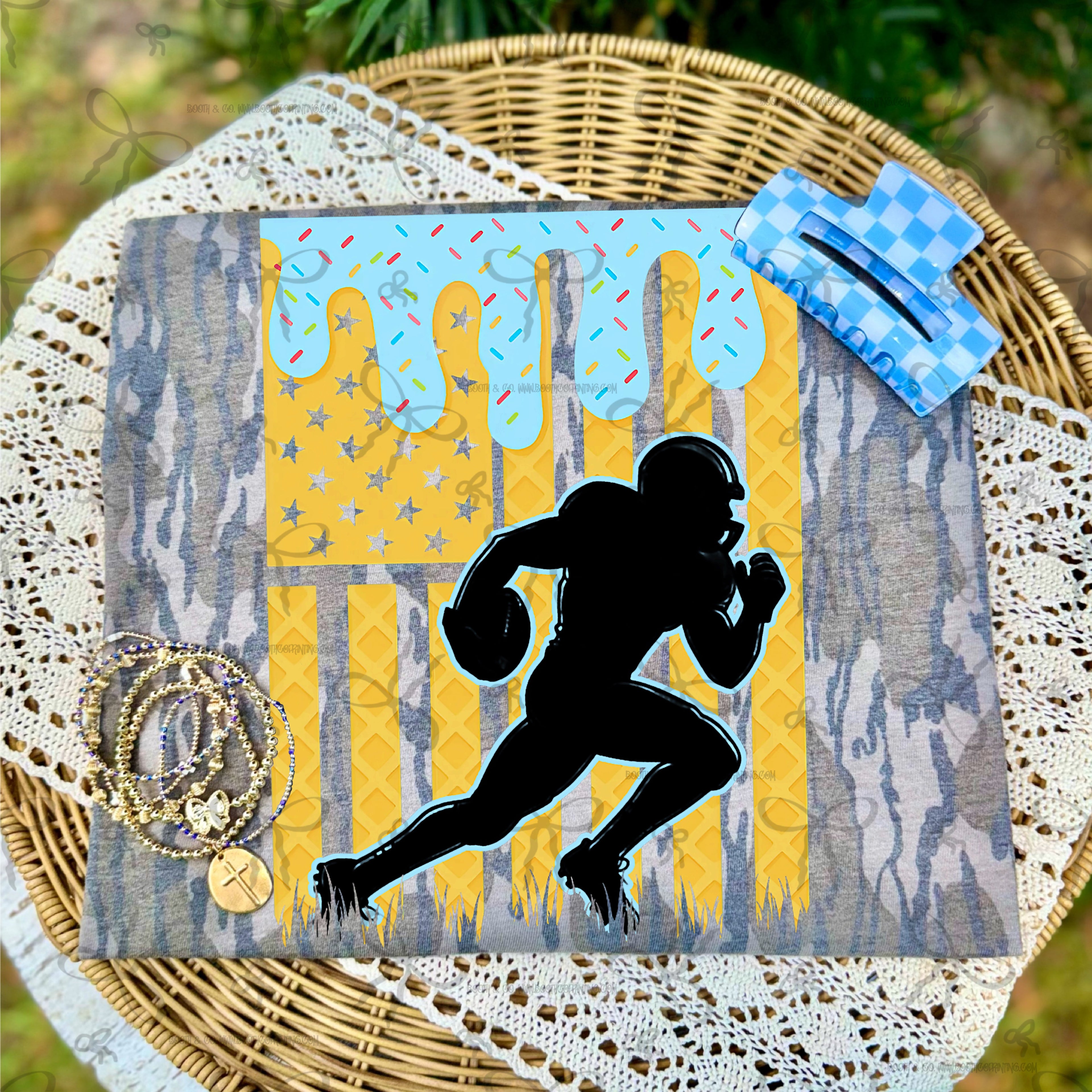 Ice Cream Football Flag Drip