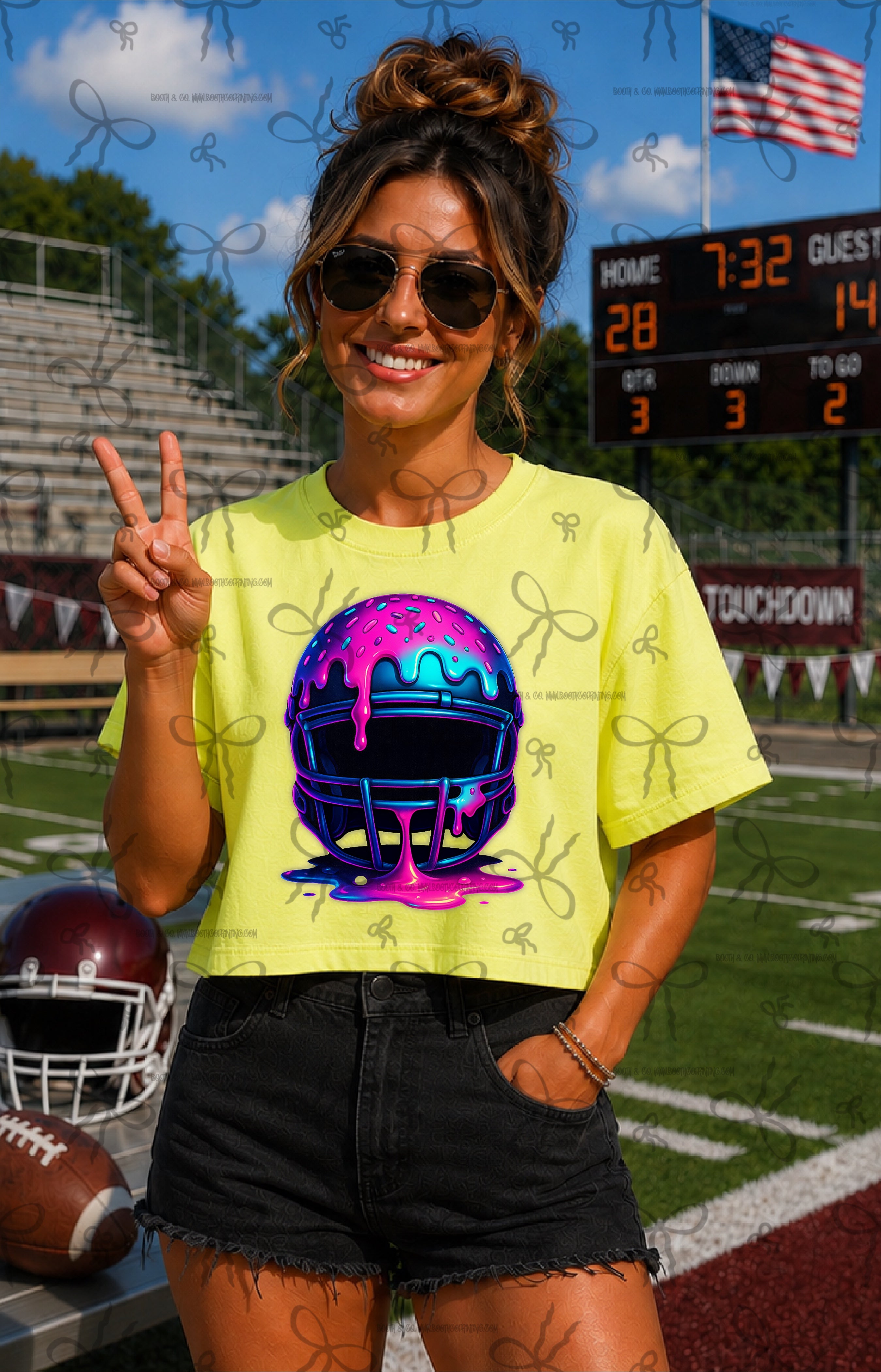 Football Helmet Mono Drip
