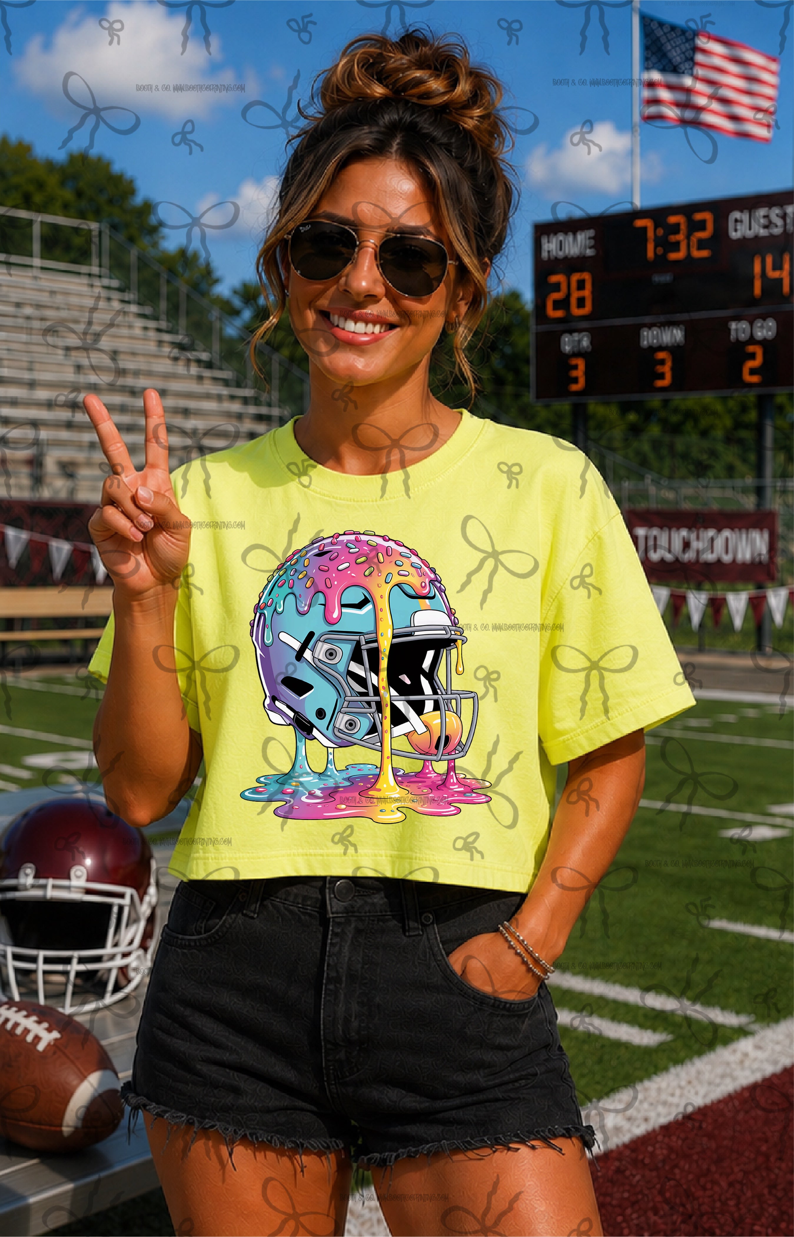 Football Helmet Colorful Drip
