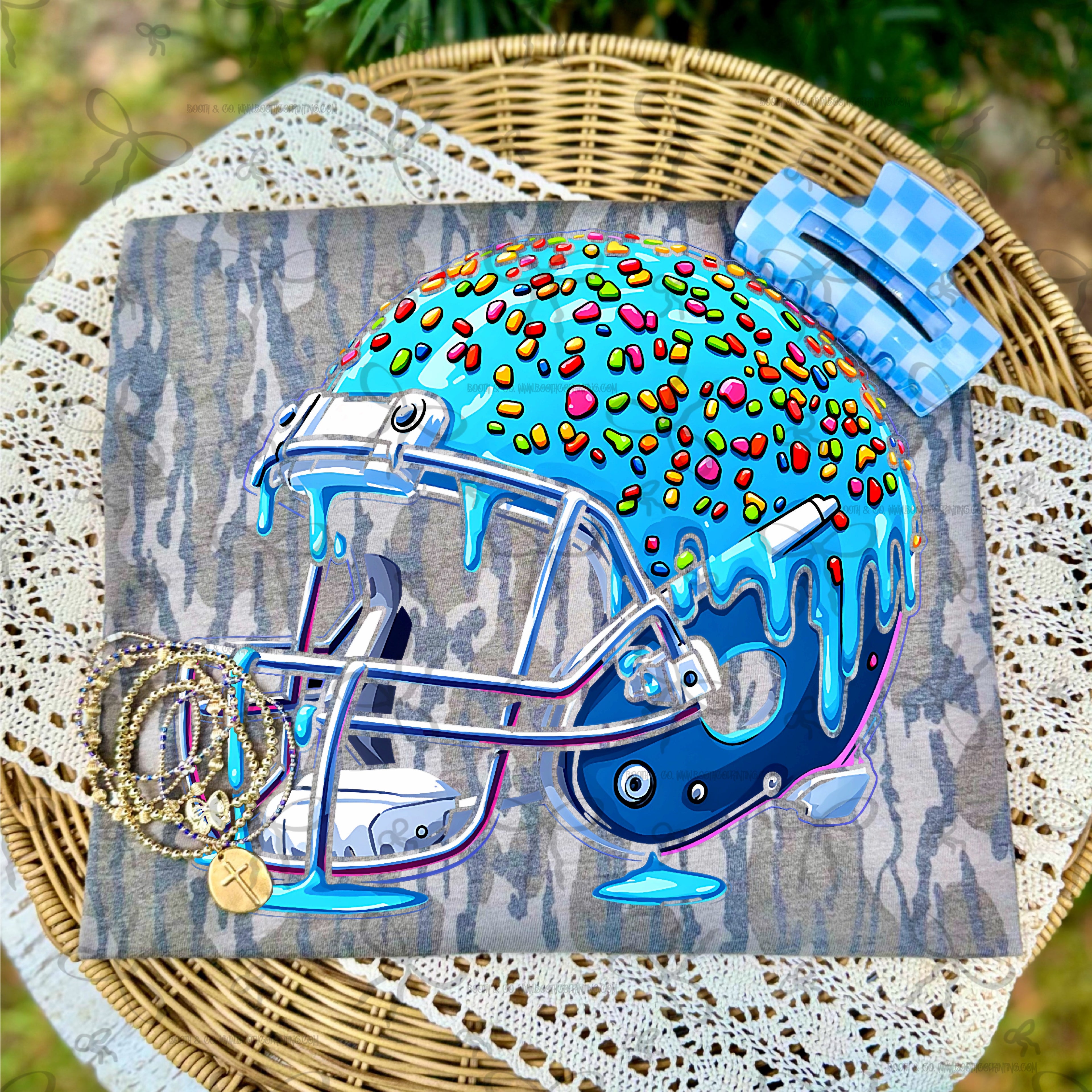 Football Helmet Sprinkle Drip