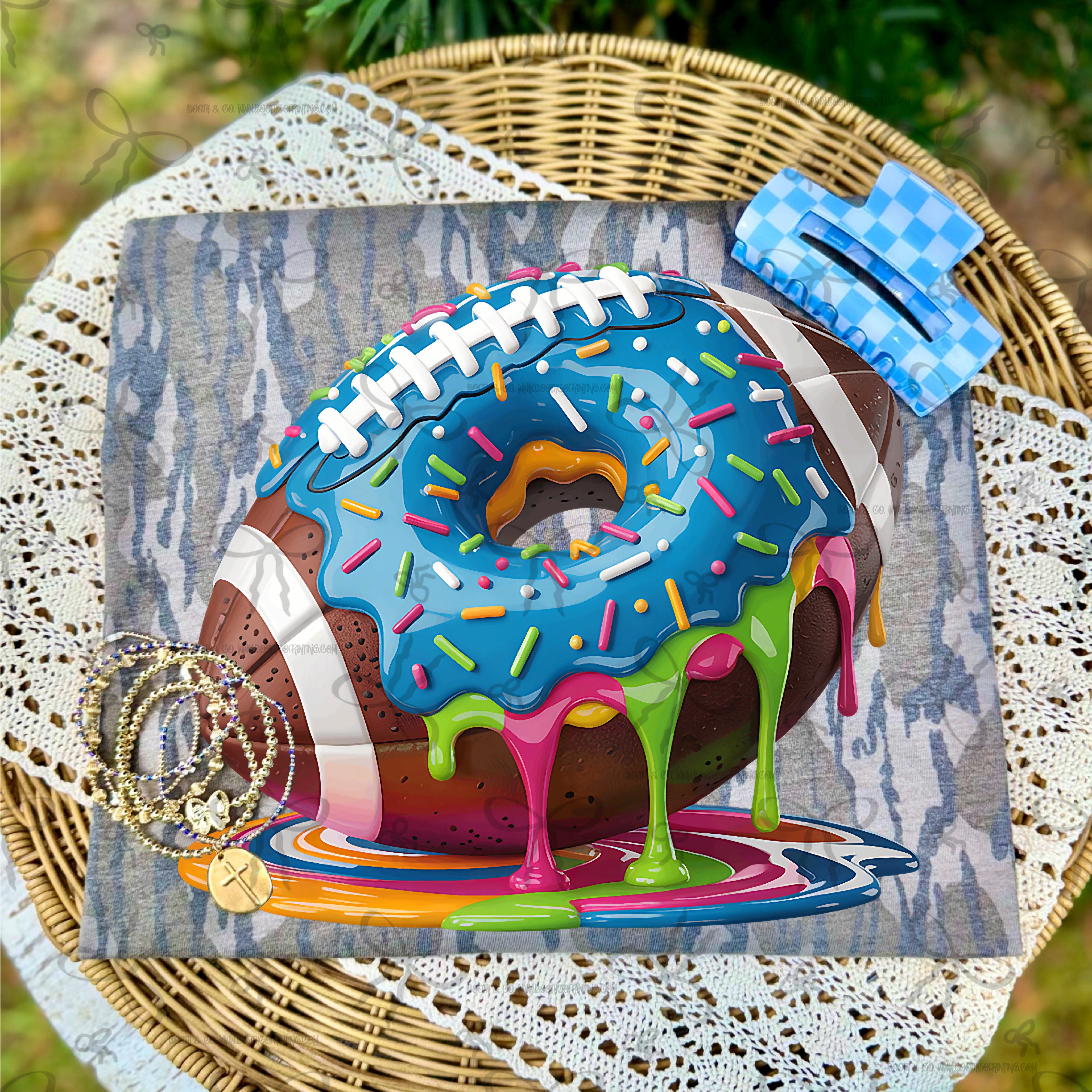 Donut Icing Football Drip