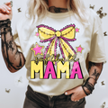 Softball Mama Laced Doodle Bow