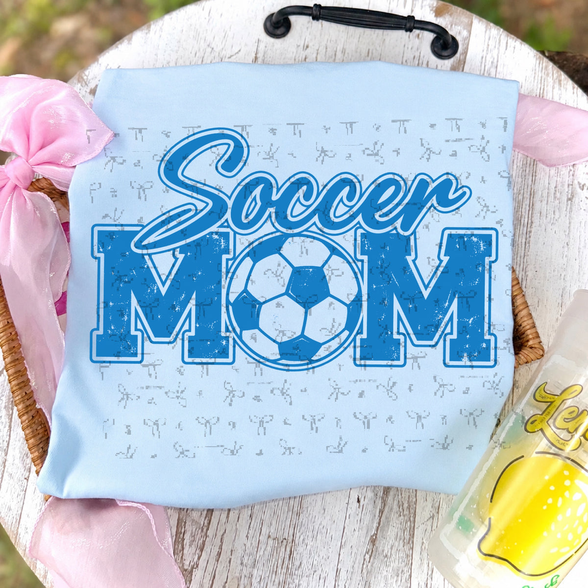 Soccer Mom (no white)- Cyan Blue