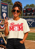 Baseball Mom (with white)- Red