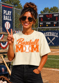 Baseball Mom (with white)- Orange