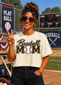 Baseball Mom (with white)- Brown