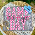 Game Day Large Pink Checkered- Blue Devils (pink)