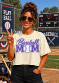 Baseball Mom (with white)- Light Purple