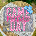 Game Day Large Pink Checkered- Rockets (Pink)