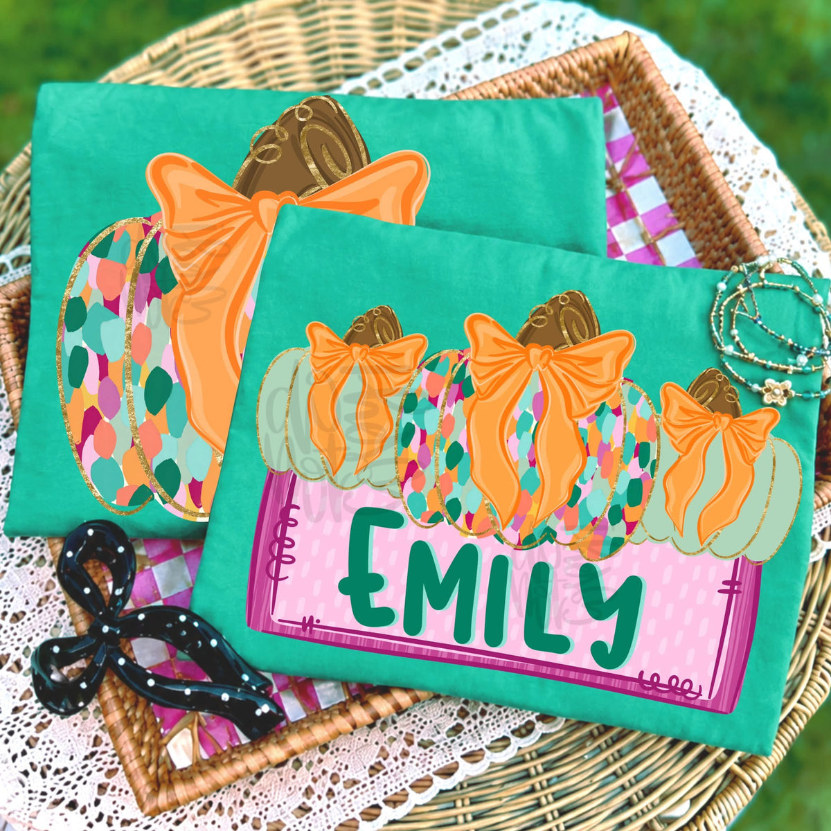 Colorful Pumpkins-Name Plate