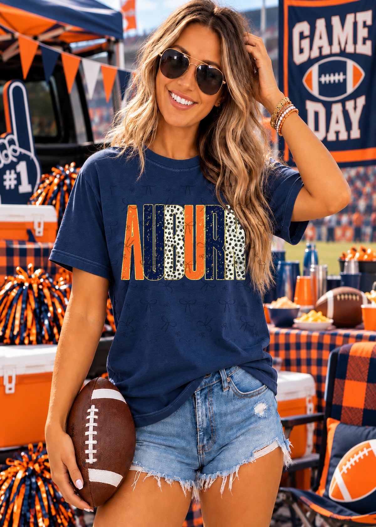 Auburn Distressed Metallic Dotty