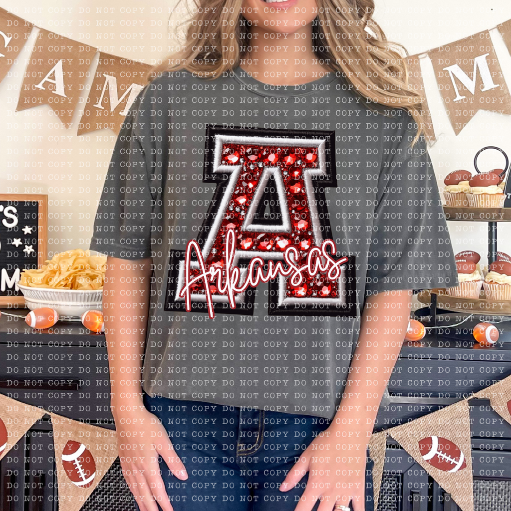 Bejeweled Letterman- Arkansas