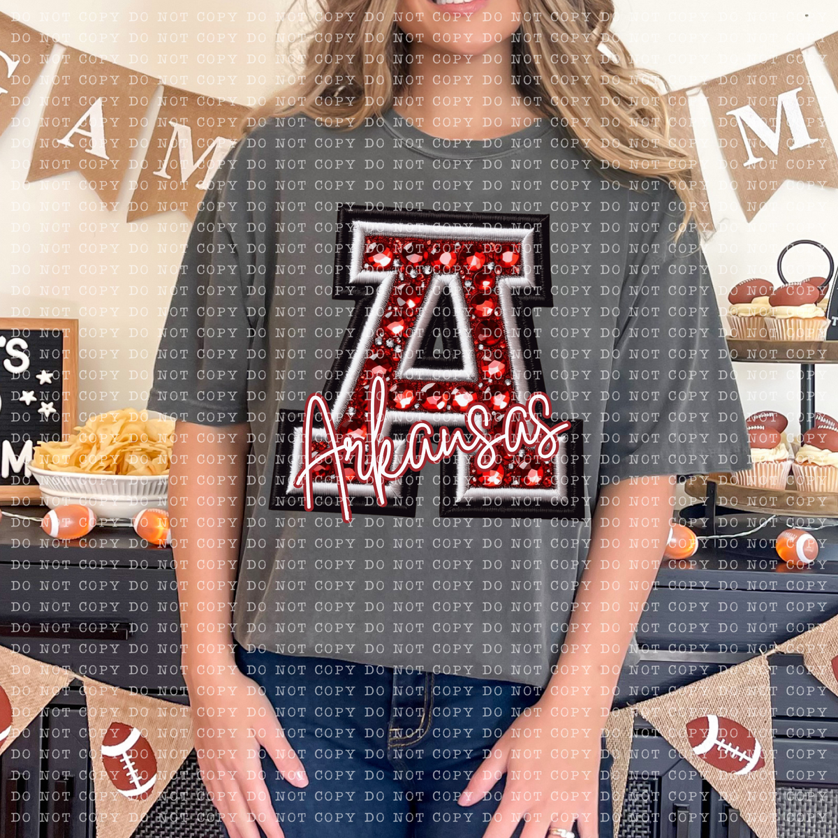 Bejeweled Letterman- Arkansas