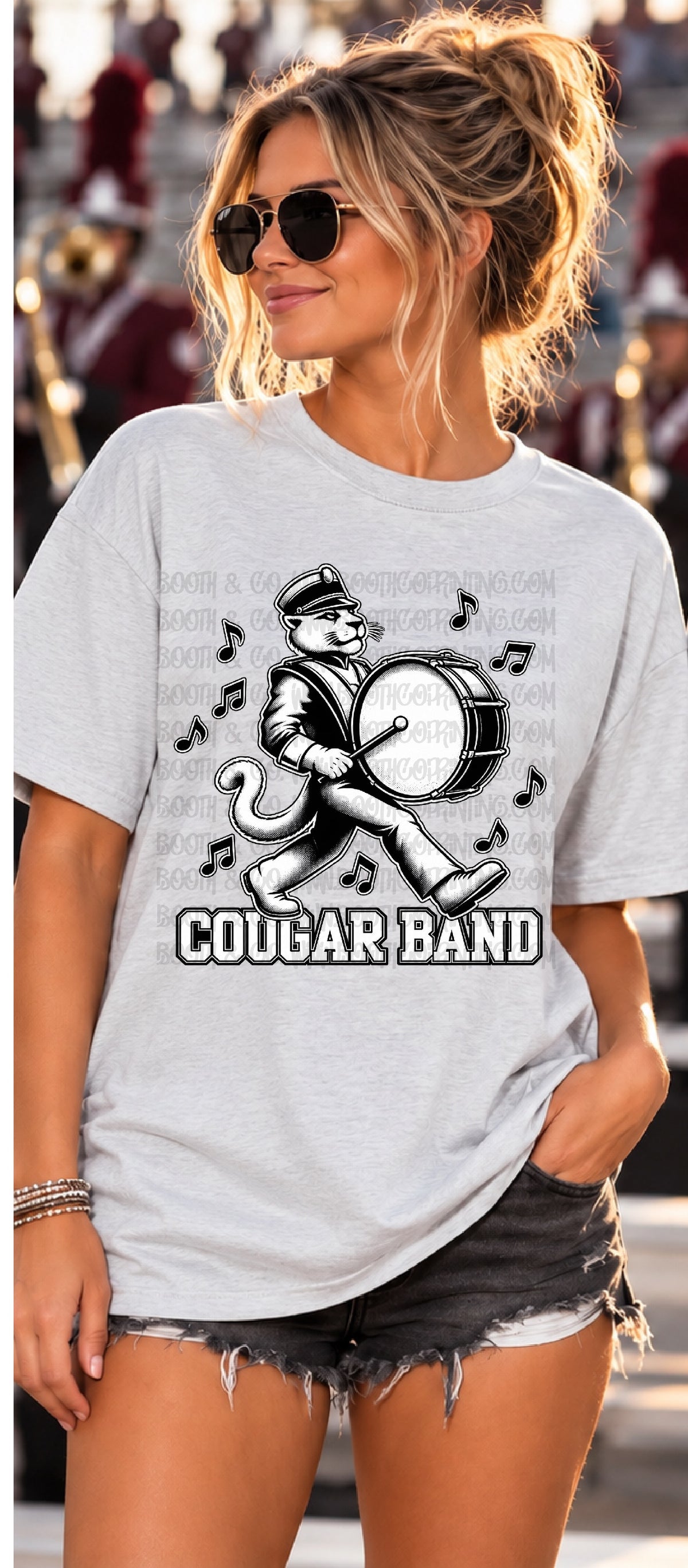 Marching Bass Drum Mascot- Cougar Band