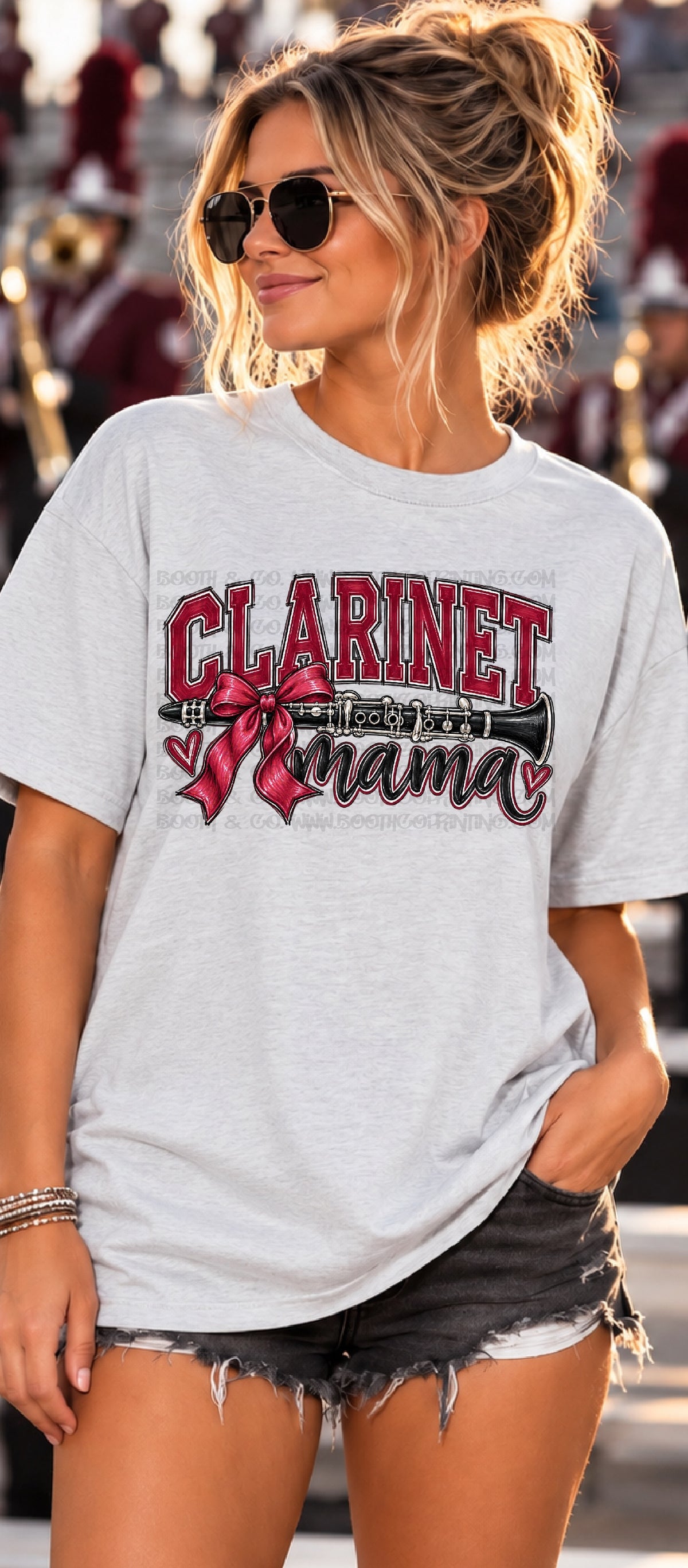 Clarinet Mama with Bow - Red