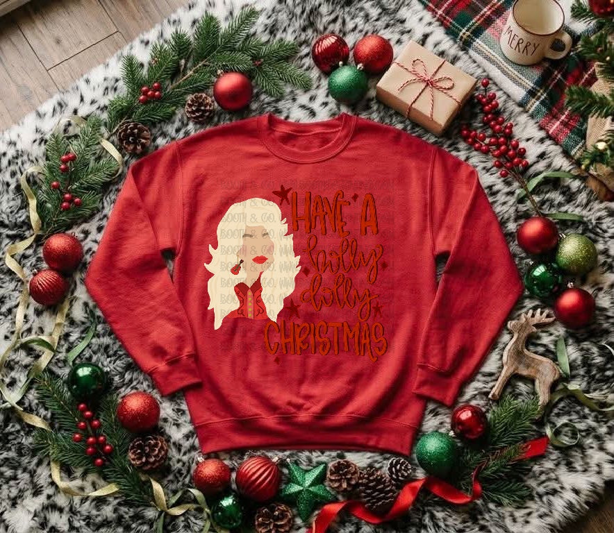 Have A Holly Dolly Christmas (no glitter)