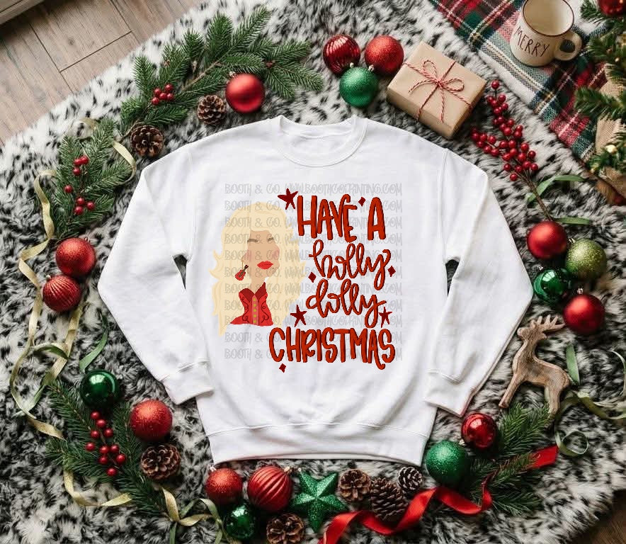 Have A Holly Dolly Christmas (no glitter)