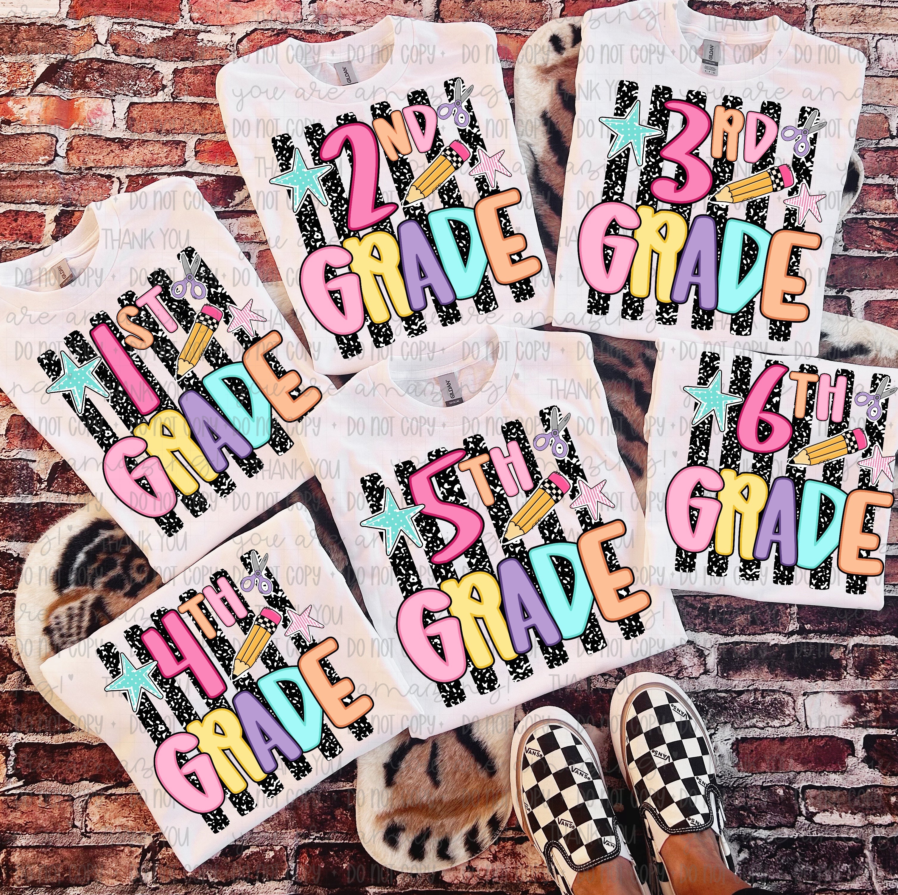 Composition Notebook Striped Colorful Grades- 3rd Grade