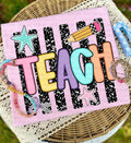 Composition Notebook Striped Colorful Grades- Teach