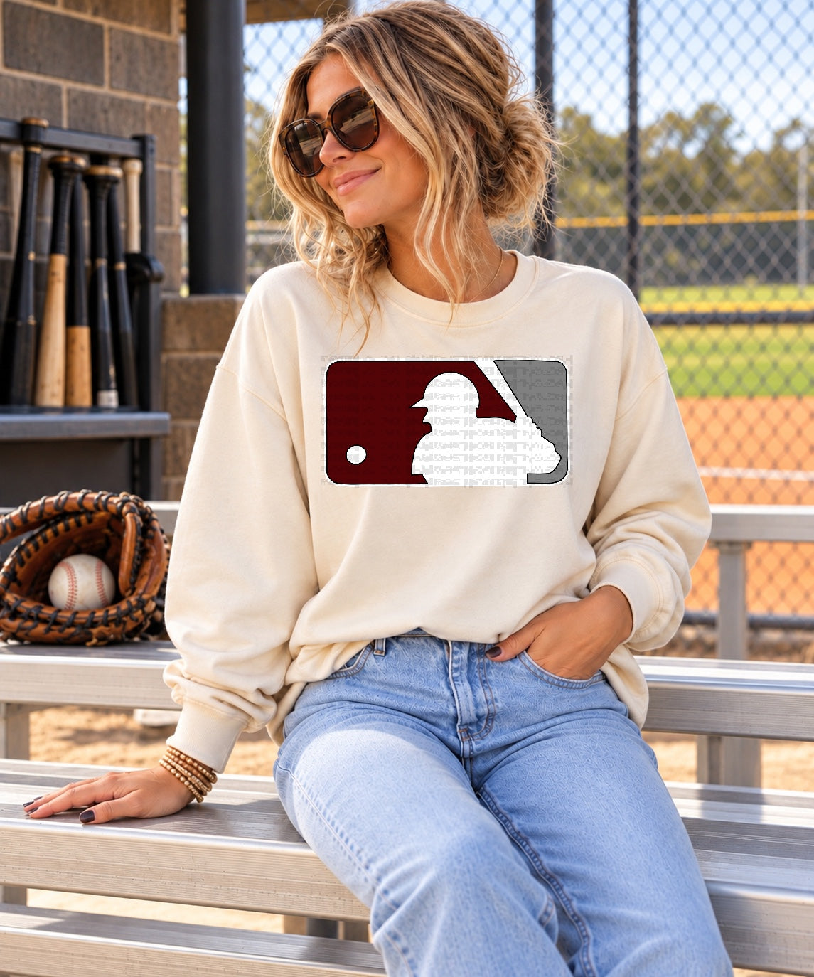 MLB Batter- Maroon/Gray/White