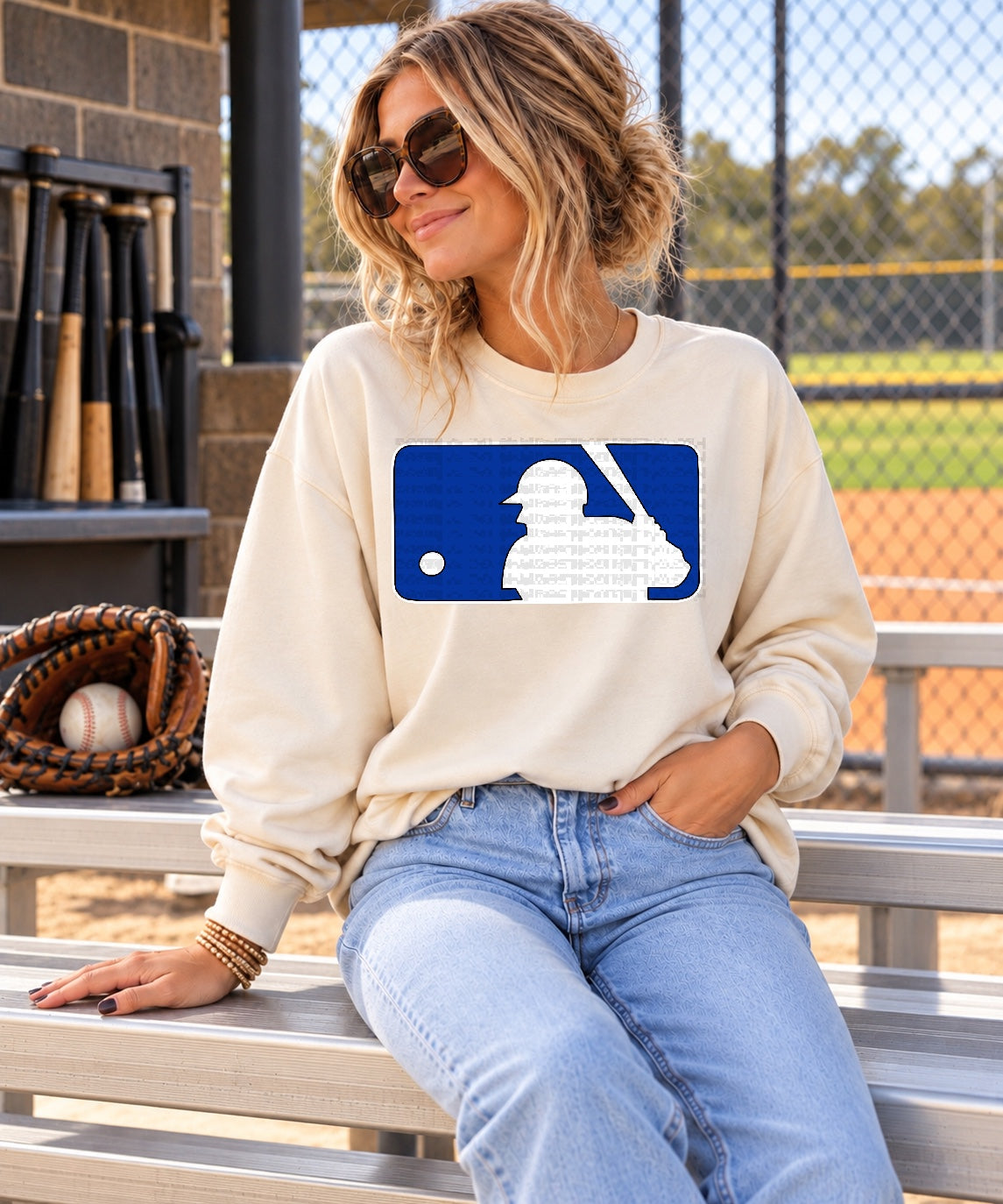 MLB Batter- Royal Blue/White
