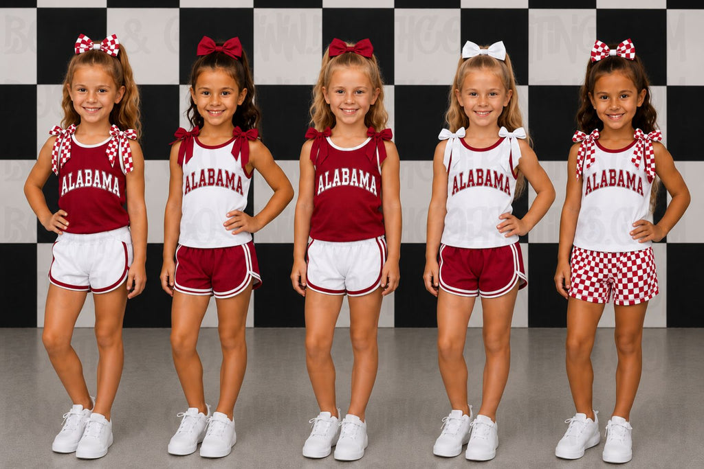 Alabama Bow Sets- Crimson and White