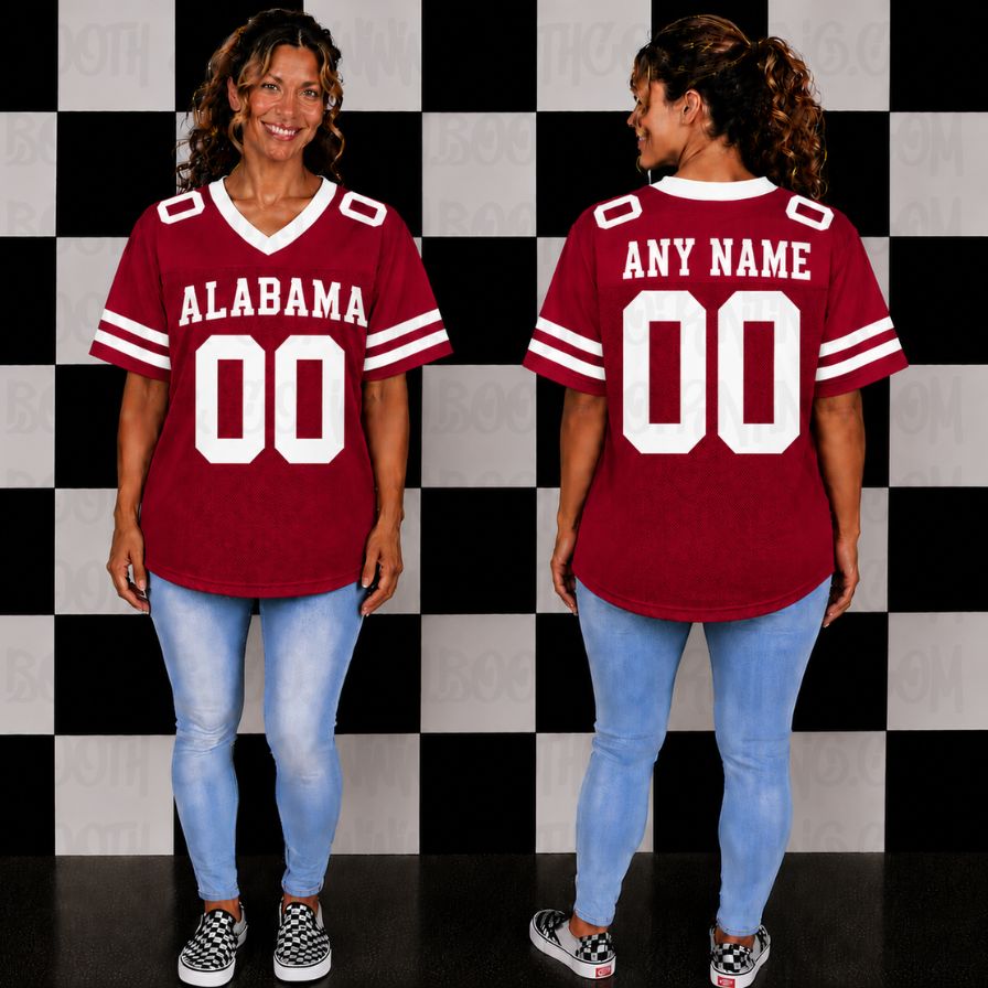 Alabama Football Jersey- Crimson and White