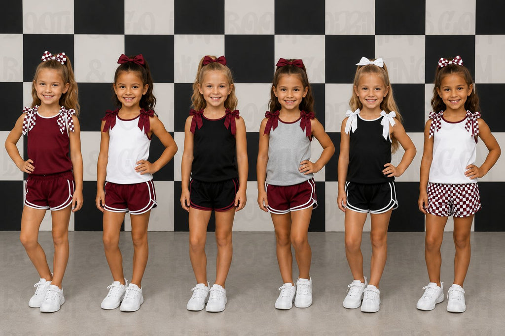 Blank Bow Sets- Maroon and White