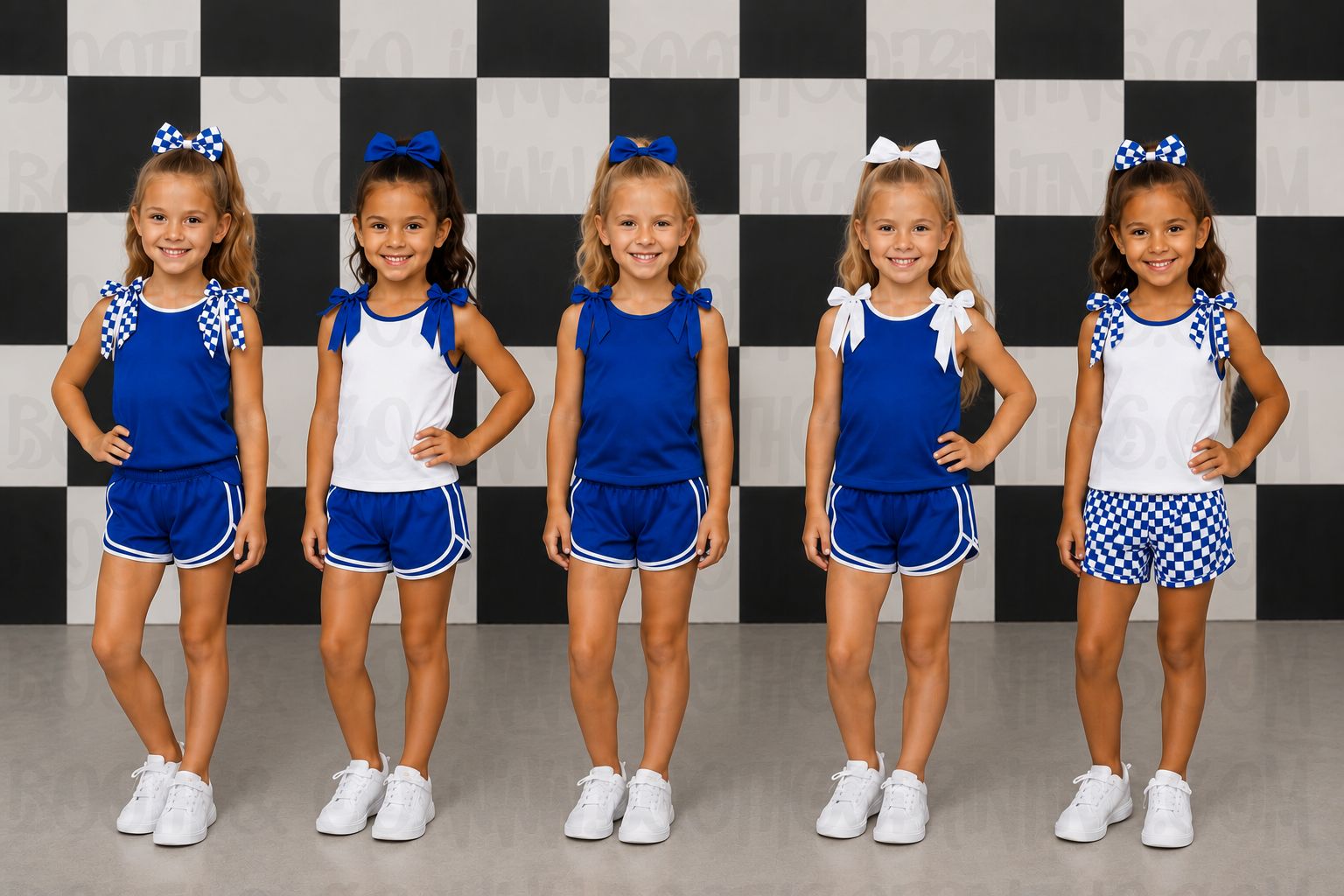 Blank Bow Sets- Royal Blue and White