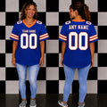 Blank Football Jerseys- Royal Blue and Orange