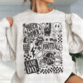 Touchdown Game Day Football Vibes Collage (Black)