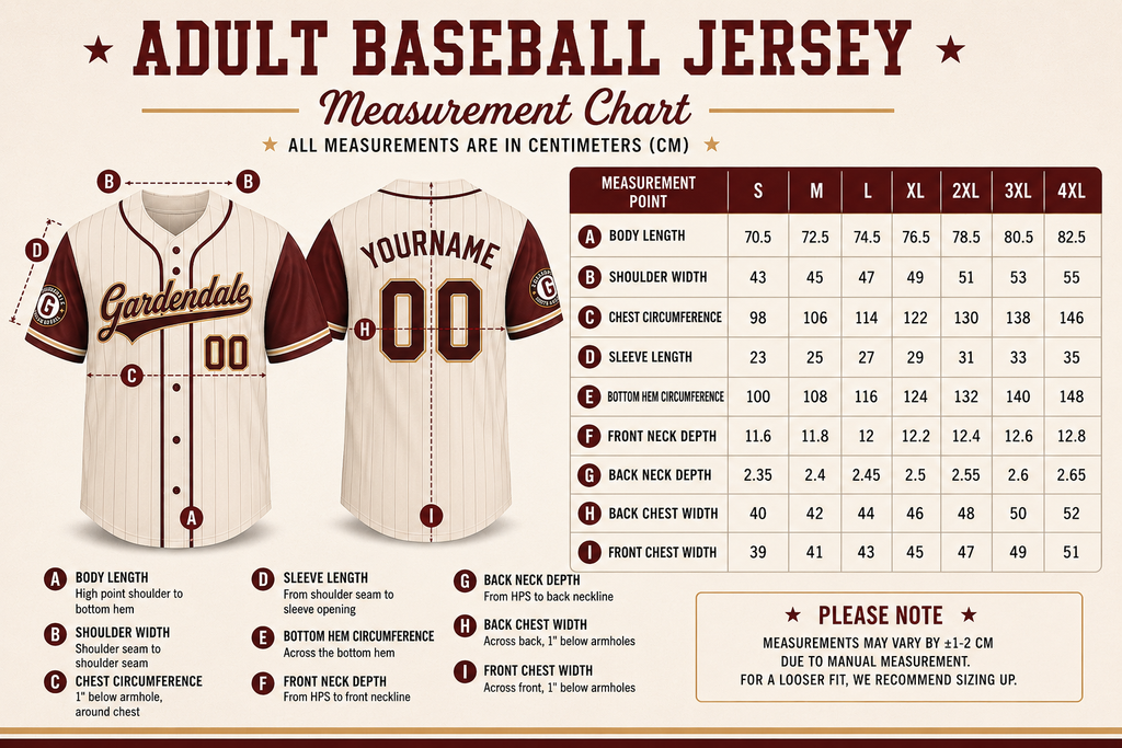 Custom Baseball Jersey SAMPLE