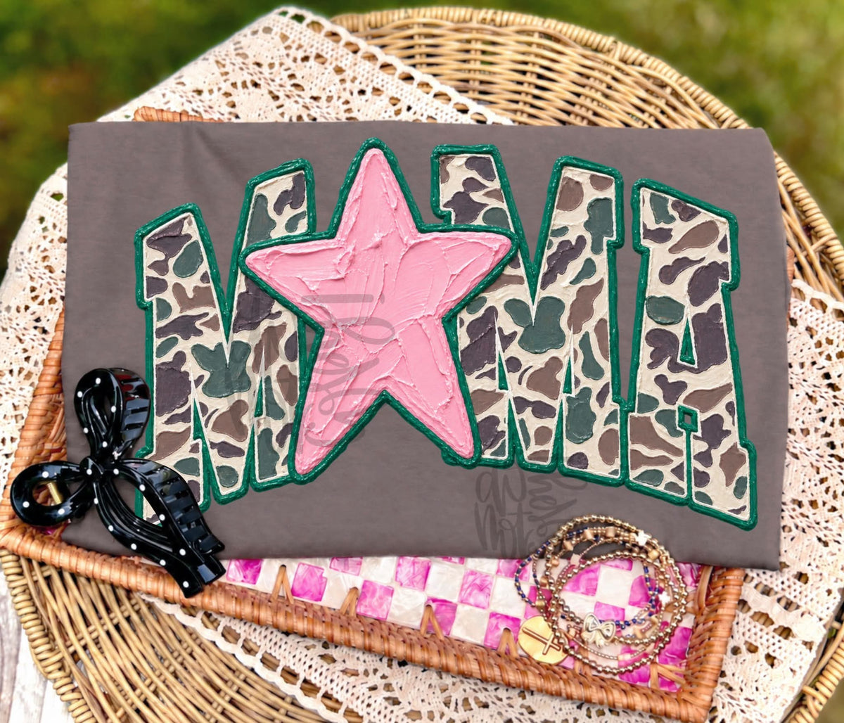Camo Mama Faux Painted Star